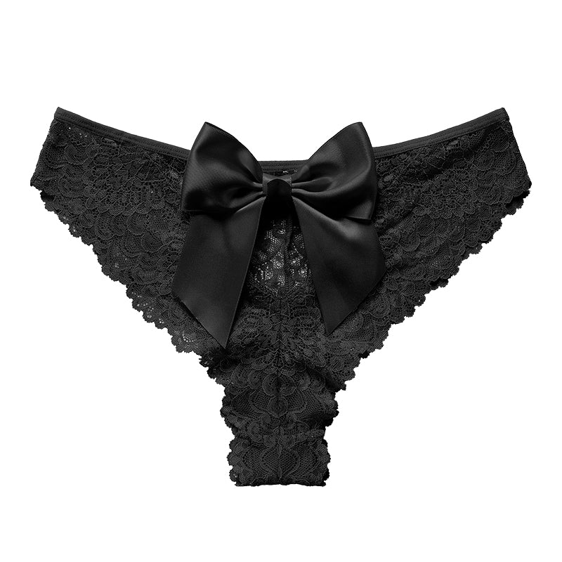 Lace Wrap Big Bow Sexy Triangle Panties