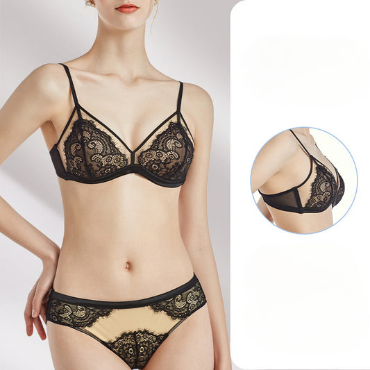 French Non-Steel Ring Pure Lust Lace Bra Set