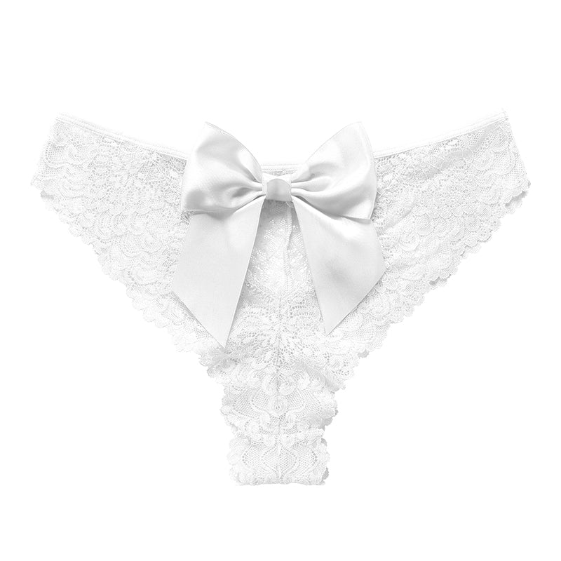 Lace Wrap Big Bow Sexy Triangle Panties