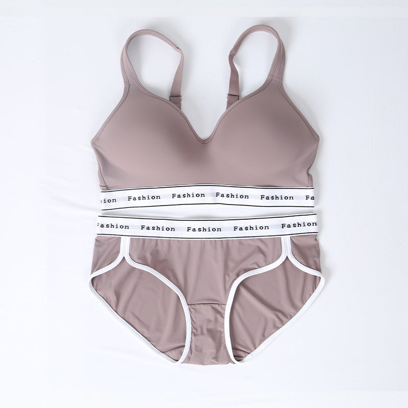 French Letter Sexy Sports Bra Set