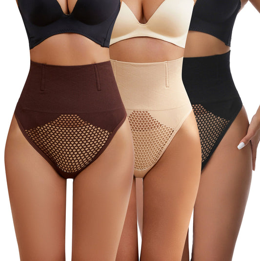 Shapewear High Waist Hip Lifting Panties Hollow Out Sexy Thongs