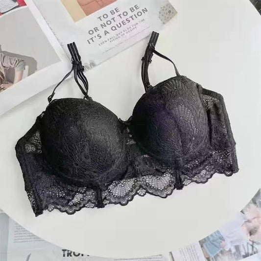 French Lace Half Cup Thin Bra