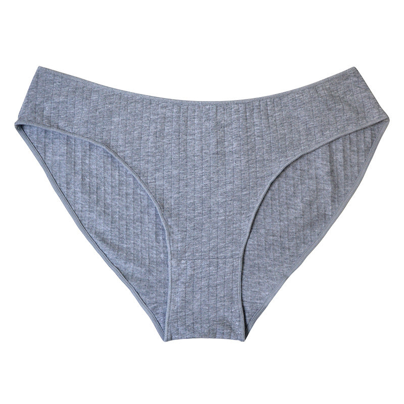 Mid-rise Seamless Butt-lifting Breathable Knitted Cotton Panties