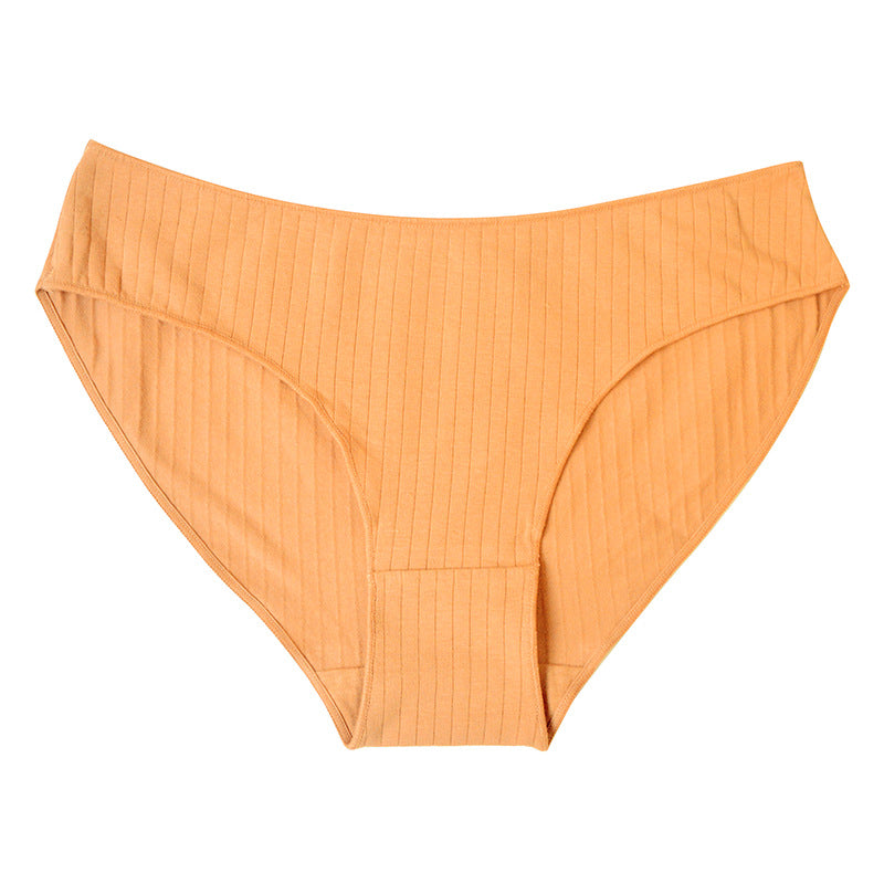 Mid-rise Seamless Butt-lifting Breathable Knitted Cotton Panties