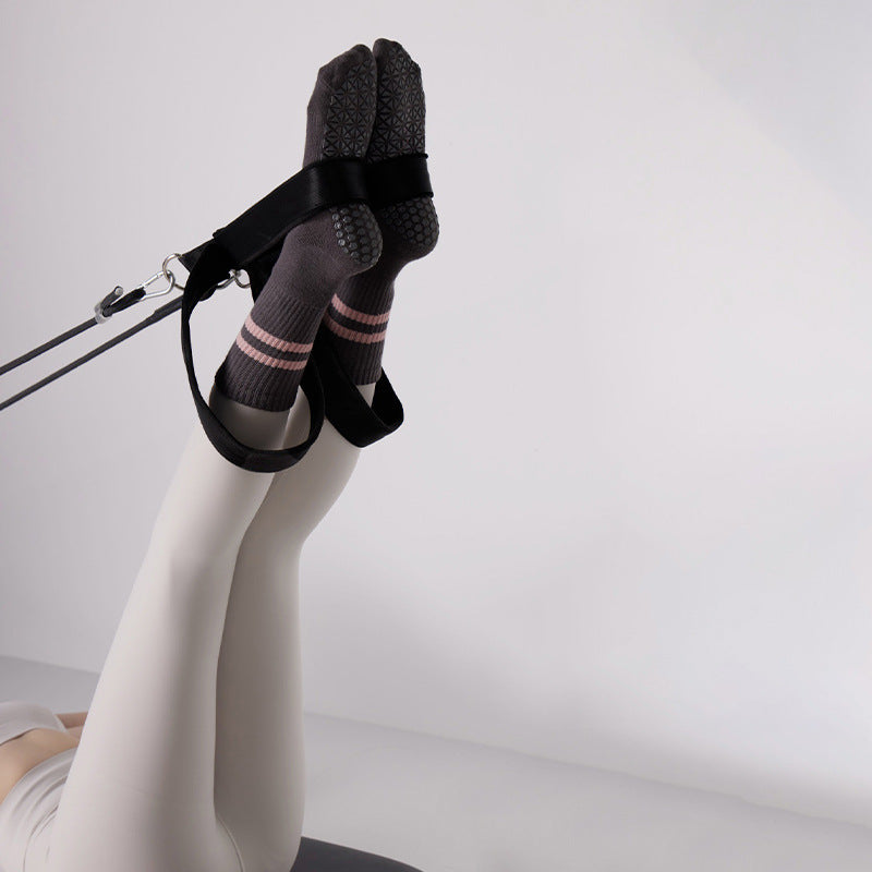 Striped Medium Yoga Socks Non-Slip Long Pilates Socks Jump Rope Shock Absorbing Sports Socks