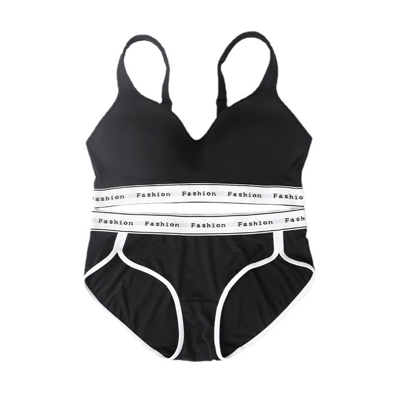 French Letter Sexy Sports Bra Set