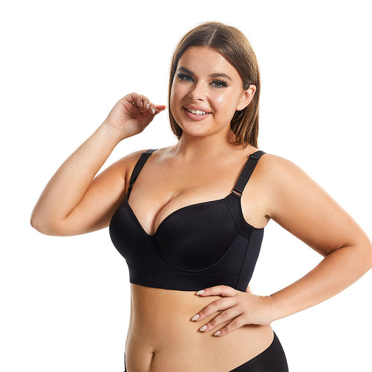 Plus Size Thin Back Underwear With Steel Ring Bra