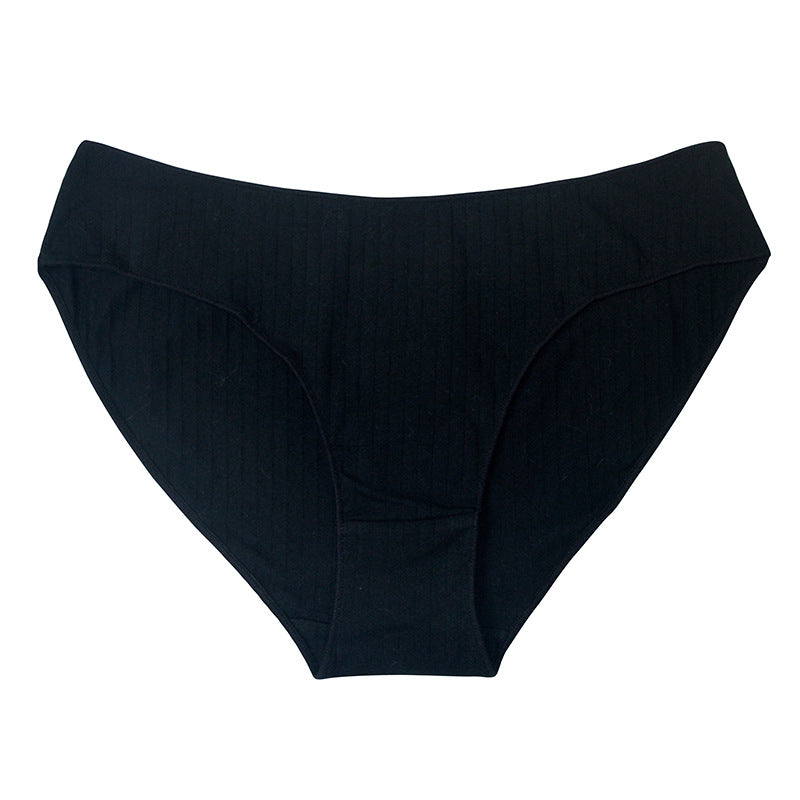 Mid-rise Seamless Butt-lifting Breathable Knitted Cotton Panties