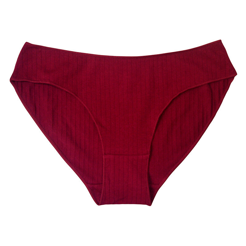 Mid-rise Seamless Butt-lifting Breathable Knitted Cotton Panties