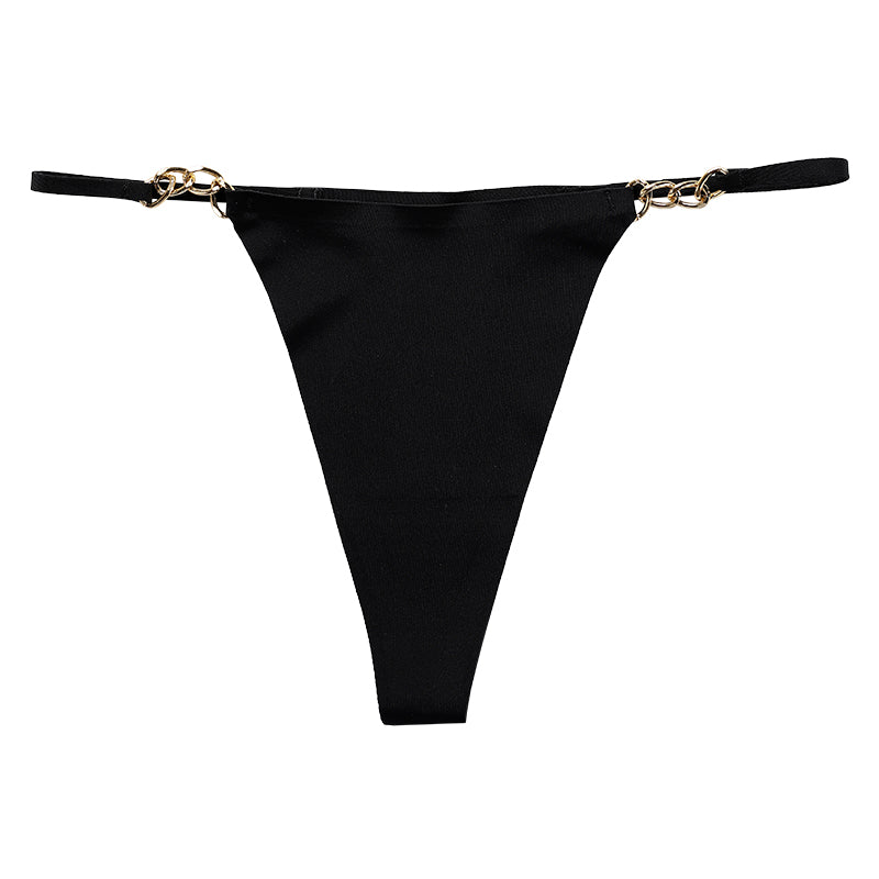 Sexy Seamless One Piece Delicate Metal Ring Panties Thong